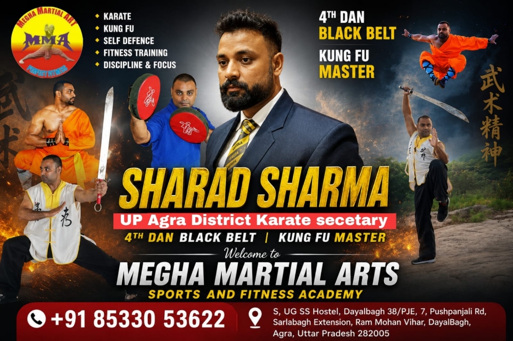 Megha Martial Arts Master Sharad Sharma Banner